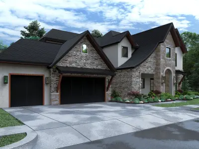 Contemporary House Stl-Dae Digital File 3D Model of the house 3D print model