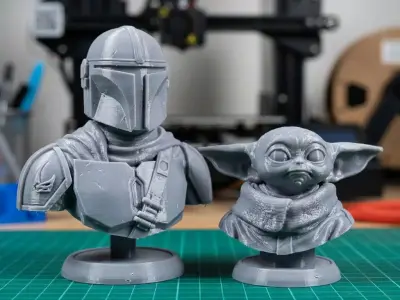  The Mandalorian -  Grogu  3D Printable Busts - STL  3D print model
