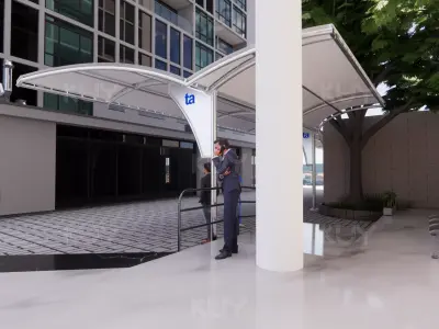 Roof structure for car parking and walkways 3D model