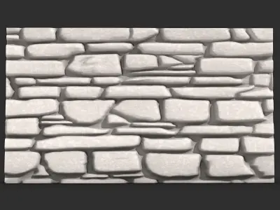 Stone Wall Corner Piece Mesh 3D print model