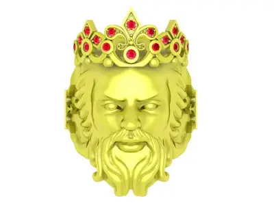 Luxury King Crown Ring for Men  4218 3D print model