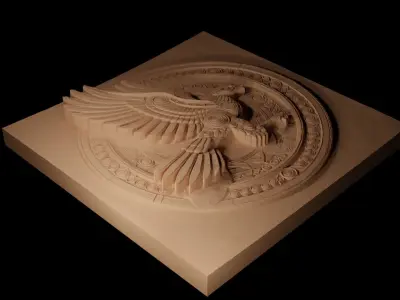 Thunderbird CNC 3d Print High Relief Sand Casting 3D print model