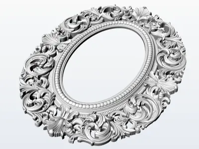 Frame two ornate gold frames 3D print model
