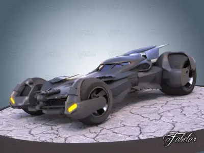 Bat vehicle 01 Low-poly 3D model