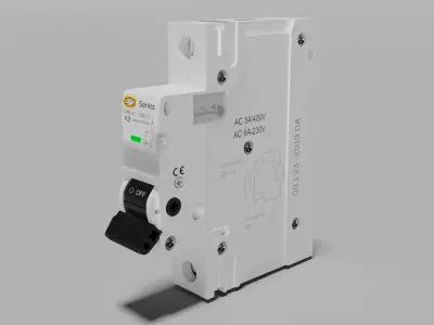 Electric switch automatic with fully detailed mechanism 3D model