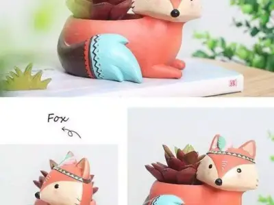 Fox pot planter 3d model stl for 3d printing  3D print model
