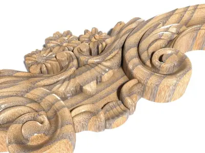Frame-026 gold ornate frame 3D model