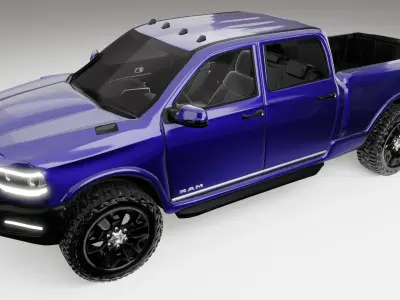 Ram 1500 Ramcharger 2025 Low-poly 3D model