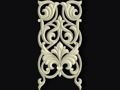 Central decor ornament for furniture 3D model 221