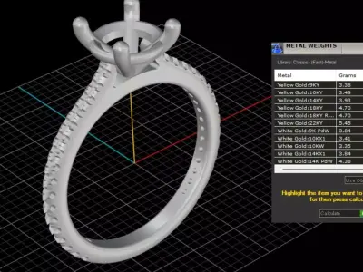 ring woman  3D print model 18
