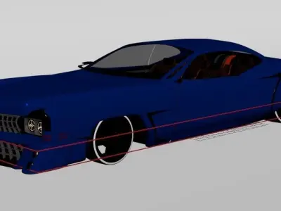 cadillac 1969 fleetwood custom lowrider 3D model