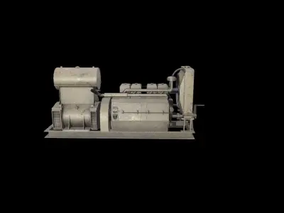 Genrator diesel engine Low-poly 3D model