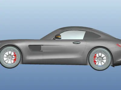 Mercedes-benz AMG-GT sports car 3D model