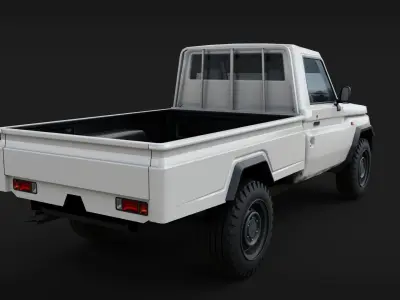 Toyota Landcruiser J70 Pick Up Low-poly 3D model