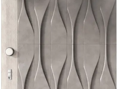 Wall decorative composition Modern panelling 3D model