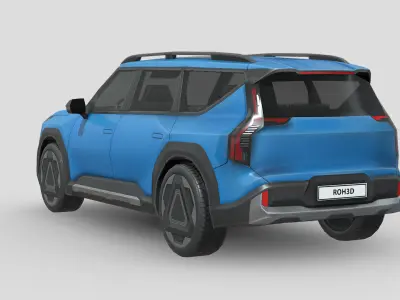 Kia EV9 GT-Line 2024 Low-poly 3D model