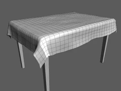Old table Free low-poly 3D model