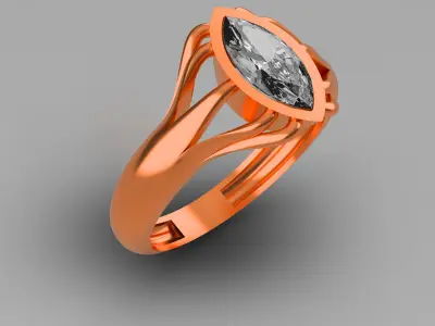 Birthstone rings 3D print model