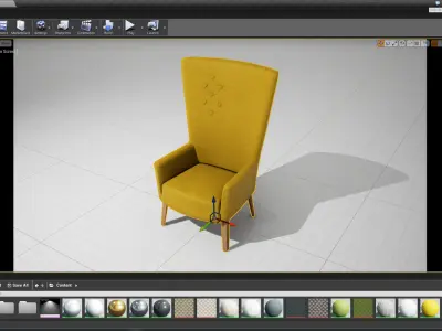 LovedUp Chair - Steel Cut Trio UE4 Low-poly 3D model