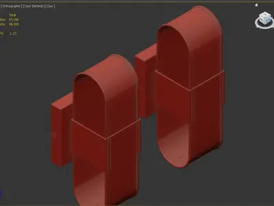 LUXURY ACRYLIC LED WALL LAMP 3D model