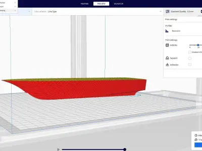 Yacht Hull 3d Printed 3D print model