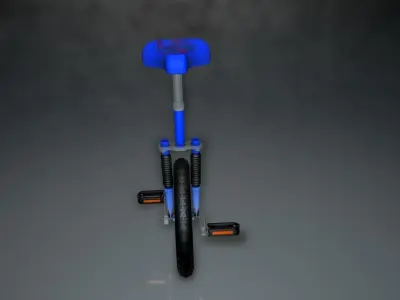 One wheel bicycle 3D model