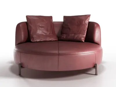 Leather Sofa Amalia Natuzzi 3D model