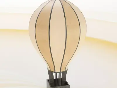 3D Hot Air Balloon Low-poly 3D model