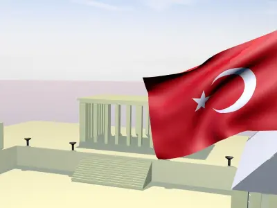 Anitkabir Architectural C4D Ataturk Aniti 3D model