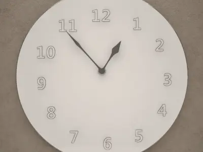 Cat in the Hat Style Wall Clock 11 3D model