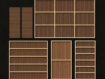 Ceiling straight thin branch n3 3D model