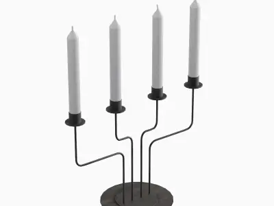 Candlestick 02 Low-poly 3D model