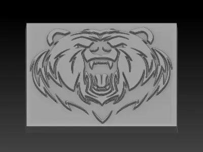 Bearr bear head 3D print model