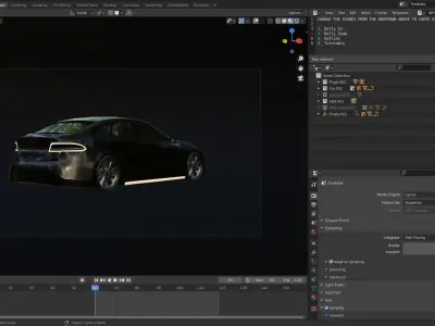 3D model of Tesla car Low-poly 3D model
