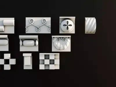 Ornament Pack Vol 15 - Medieval Baroque Gothic 3D model