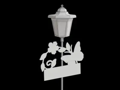 Outdoor Garden Crosslight Low-poly 3D model