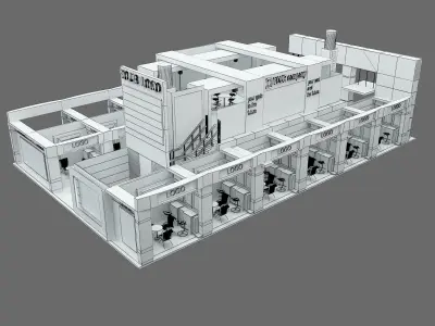 Booth Exhibition Stand a583a 3D model