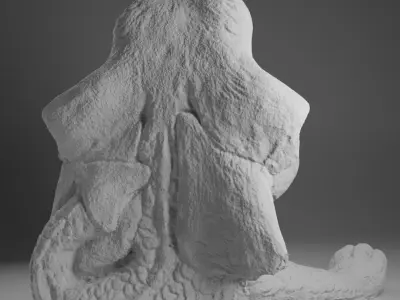 Offended Drake Statue Low-poly 3D model