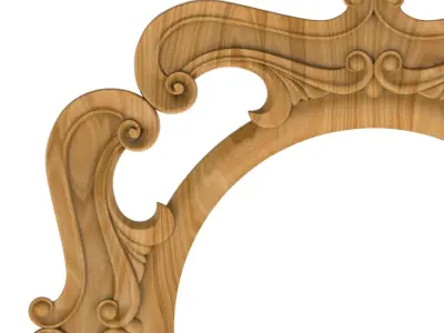 Carved picture frame STL 3D model 17
