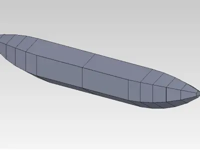 catamaran boat with stripes Free 3D model