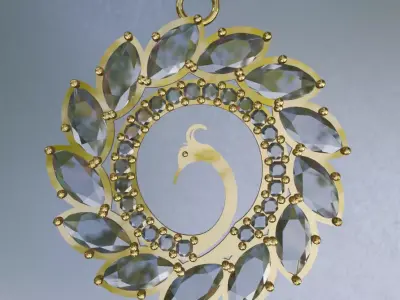 Peacock pendant Free 3D print model