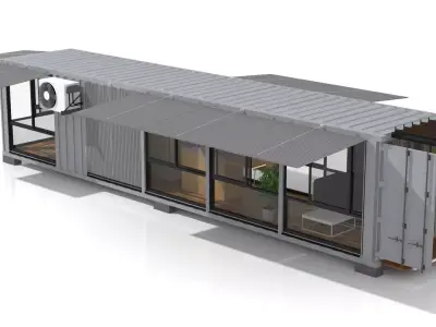 Container Glass House 3D model