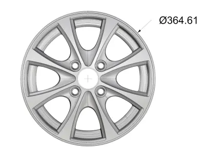 13 inch Rim 3D model