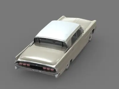 Lincoln Continental Mark IV 1959 Low-poly 3D model