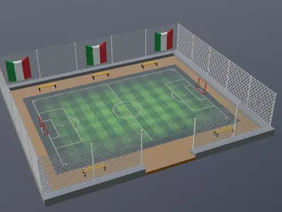 Soccer Stadium - Italy Low-poly 3D model