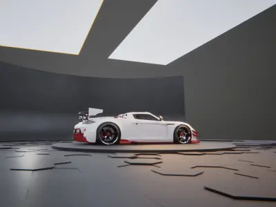 Porsche Gt3 RS 2024 Low-poly 3D model