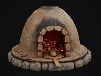 Clay Oven Game Ready Model Low-poly 3D model