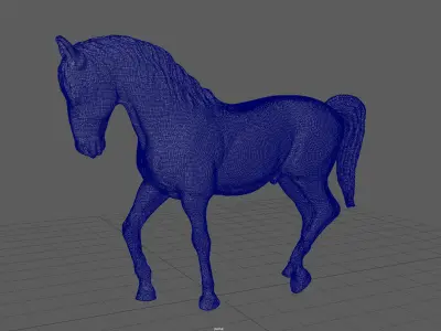 SPANISH HORSE Low-poly 3D model