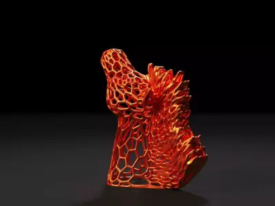 Fire horse 3D print model