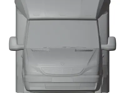 Parcel delivery car unbranded 3D model